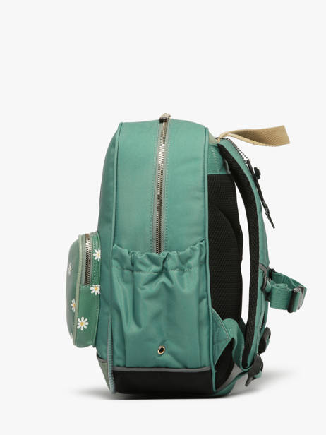 Rugzak 2 Compartimenten Cameleon Groen vintage fantasy SD33 ander zicht 2